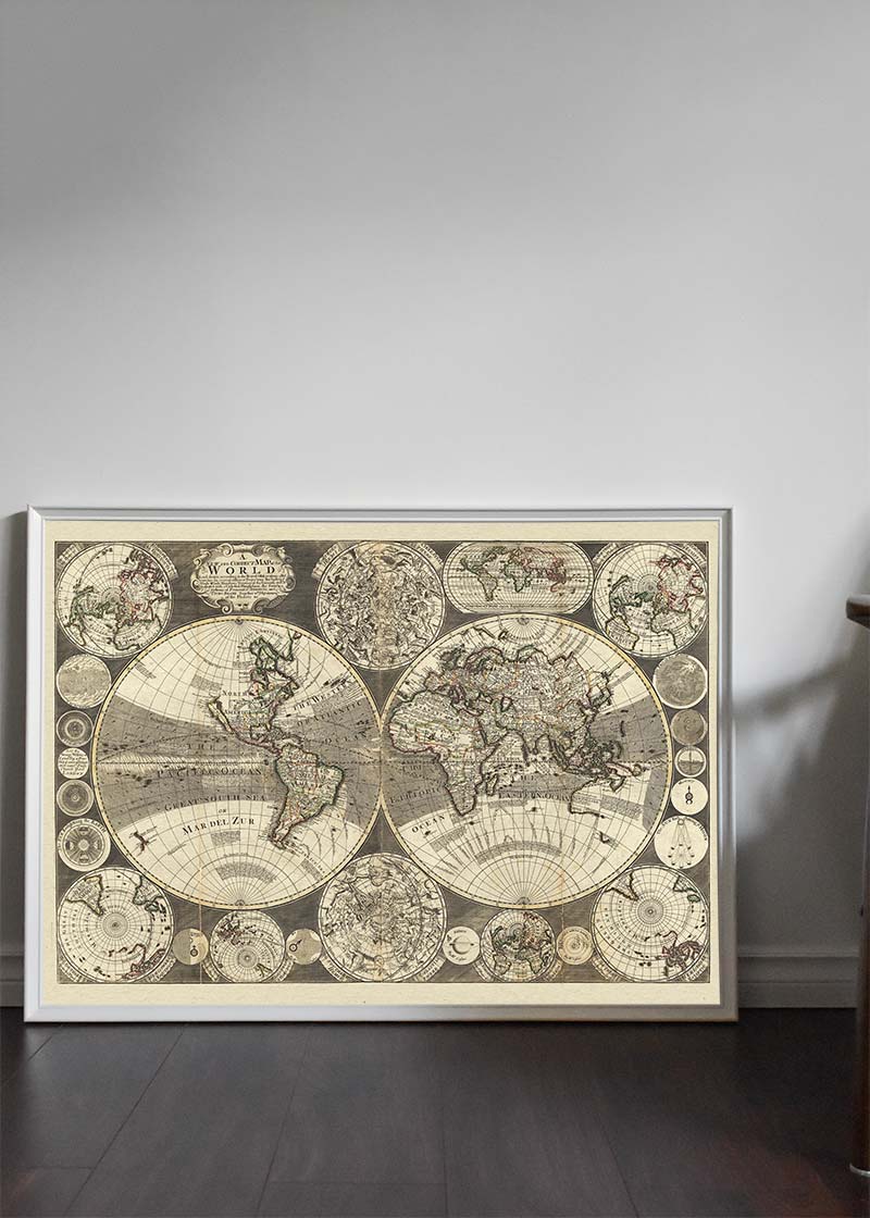 New Correct Map of the World from 1702