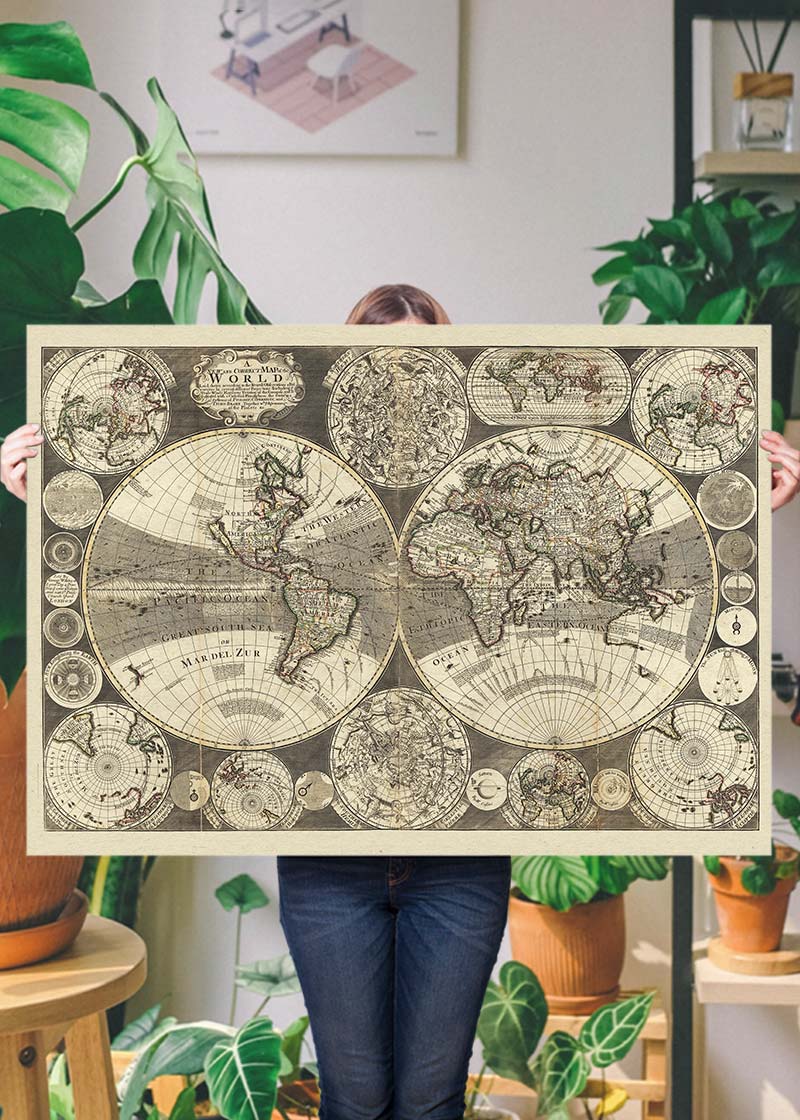 New Correct Map of the World from 1702