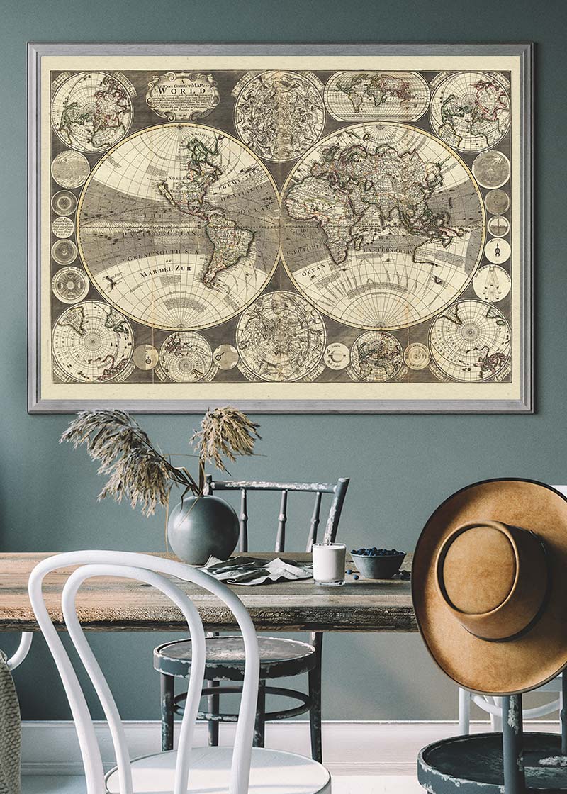 New Correct Map of the World from 1702