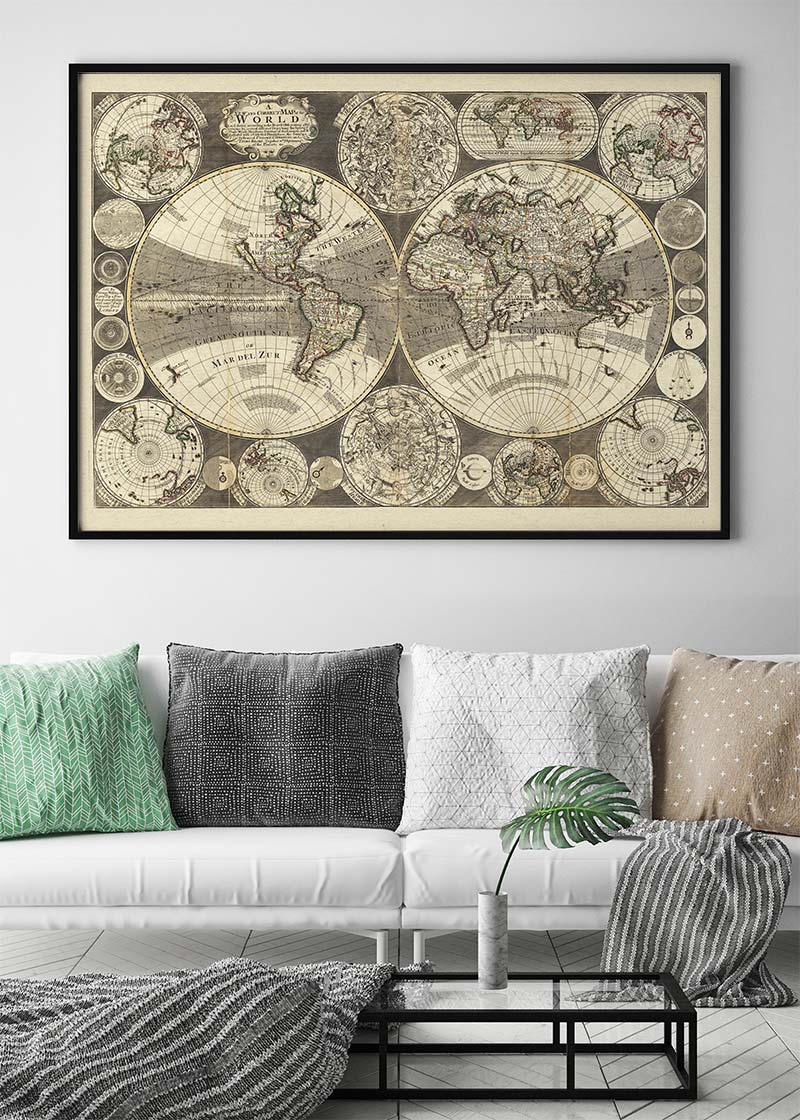 New Correct Map of the World from 1702