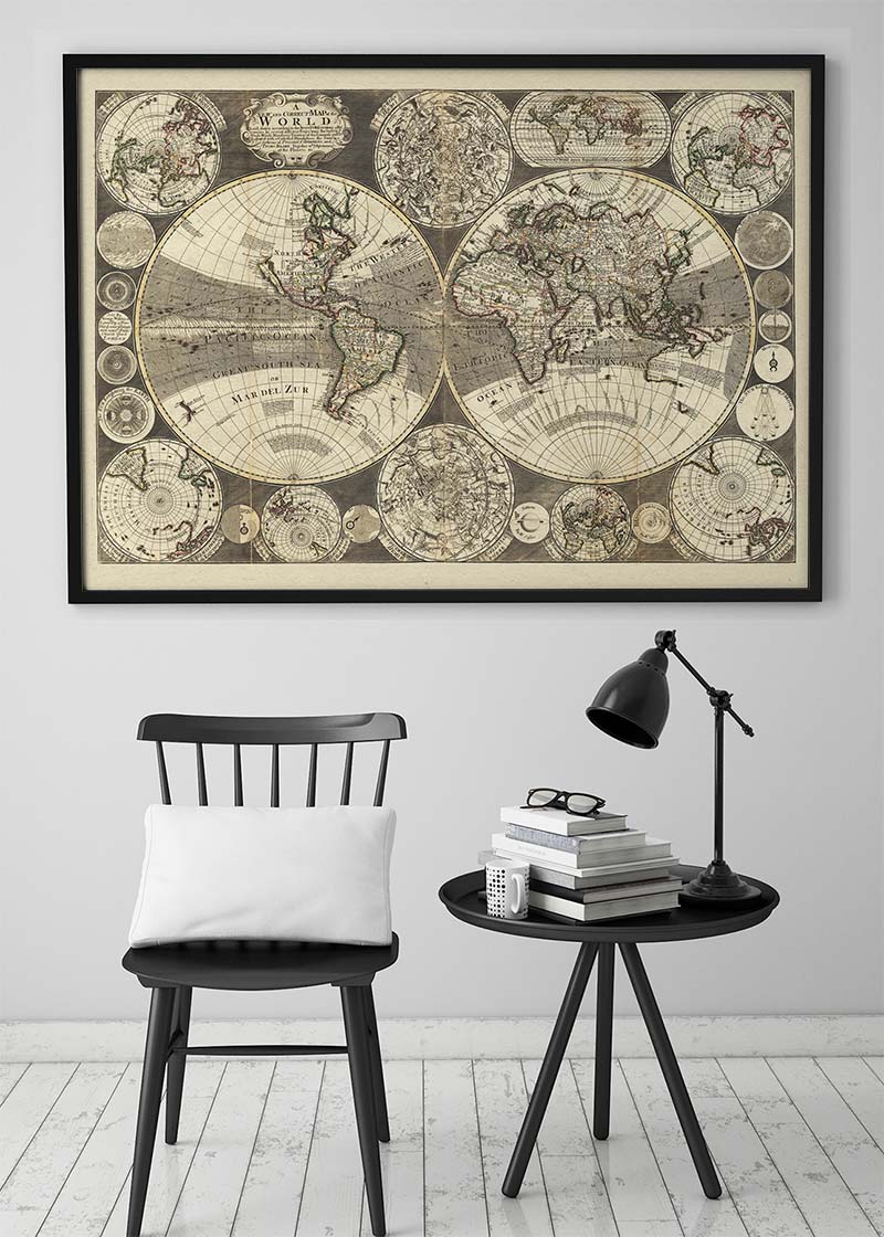 New Correct Map of the World from 1702