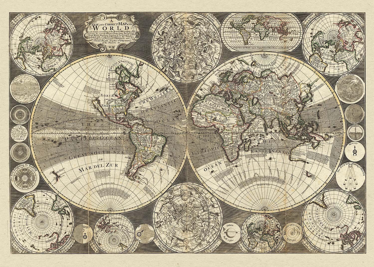 New Correct Map of the World from 1702