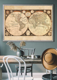 Captain Cook new Discoveries World Map 1799