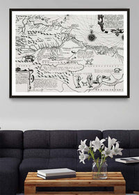 America map from Grand voyages 1596 by Theodor de Bry