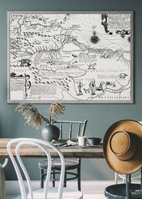 America map from Grand voyages 1596 by Theodor de Bry