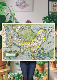 Antique Maps of Asia Abraham Ortelius from 1570
