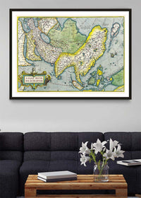 Antique Maps of Asia Abraham Ortelius from 1570