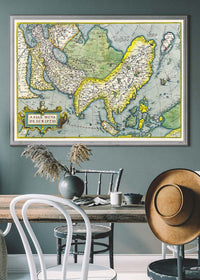 Antique Maps of Asia Abraham Ortelius from 1570