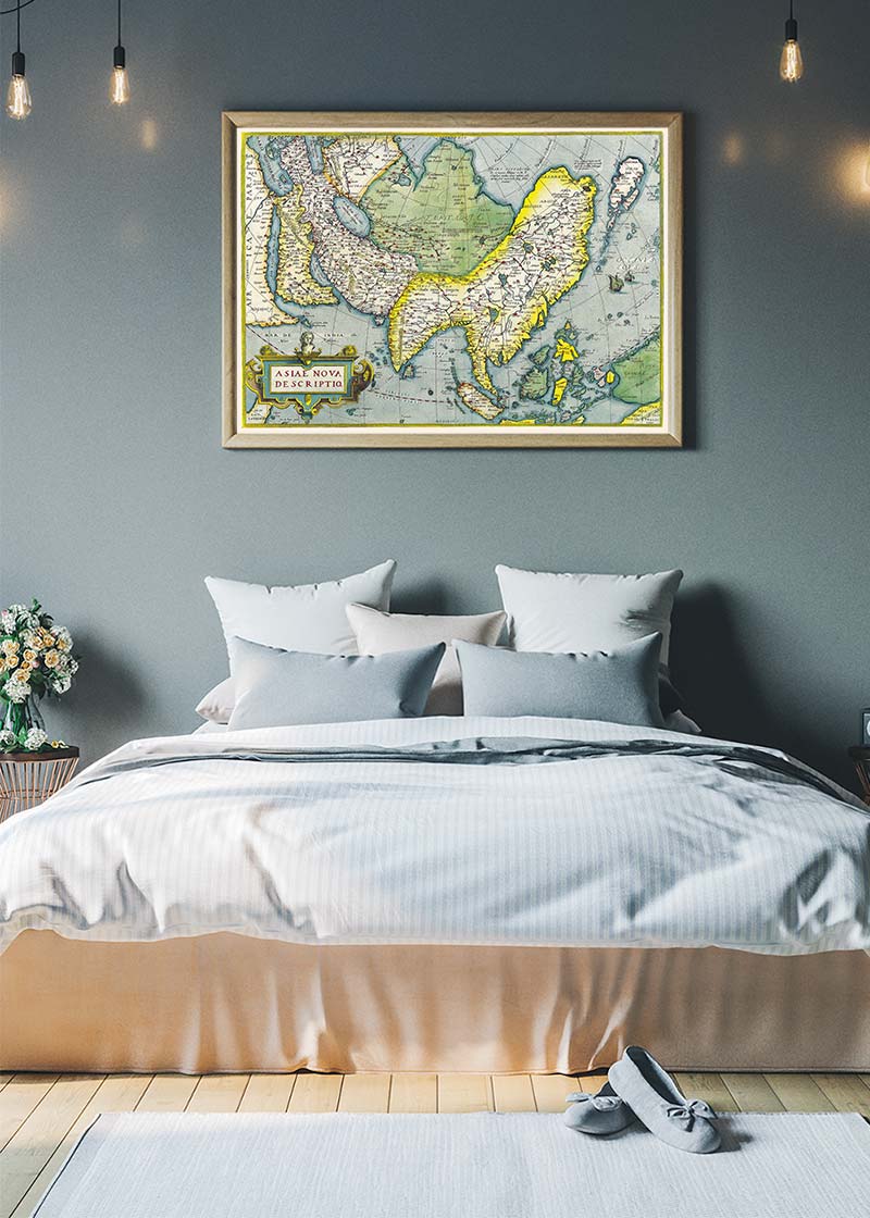 Antique Maps of Asia Abraham Ortelius from 1570