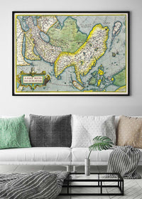 Antique Maps of Asia Abraham Ortelius from 1570