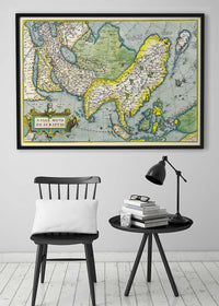 Antique Maps of Asia Abraham Ortelius from 1570