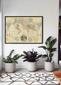 Bowles New and Accurate Map of the World by Dialing