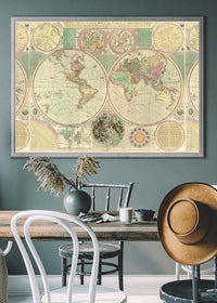 Bowles New and Accurate Map of the World by Dialing