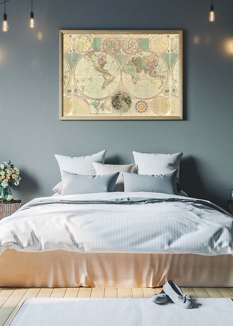Bowles New and Accurate Map of the World by Dialing
