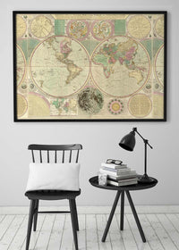 Bowles New and Accurate Map of the World by Dialing