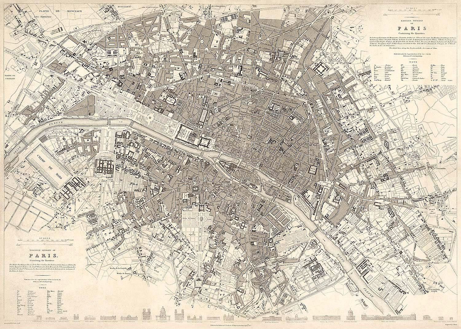 Eastern Division Of Paris 1834 By W B Clarke And James Shury