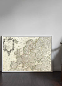1782 Janvier Map Of Europe