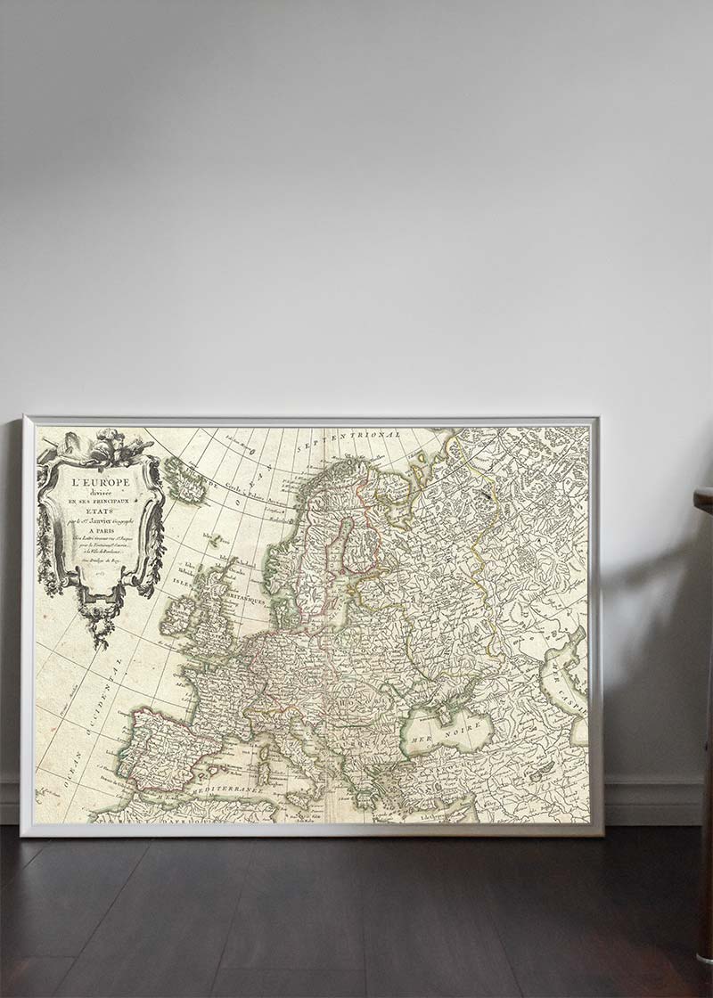 1782 Janvier Map Of Europe