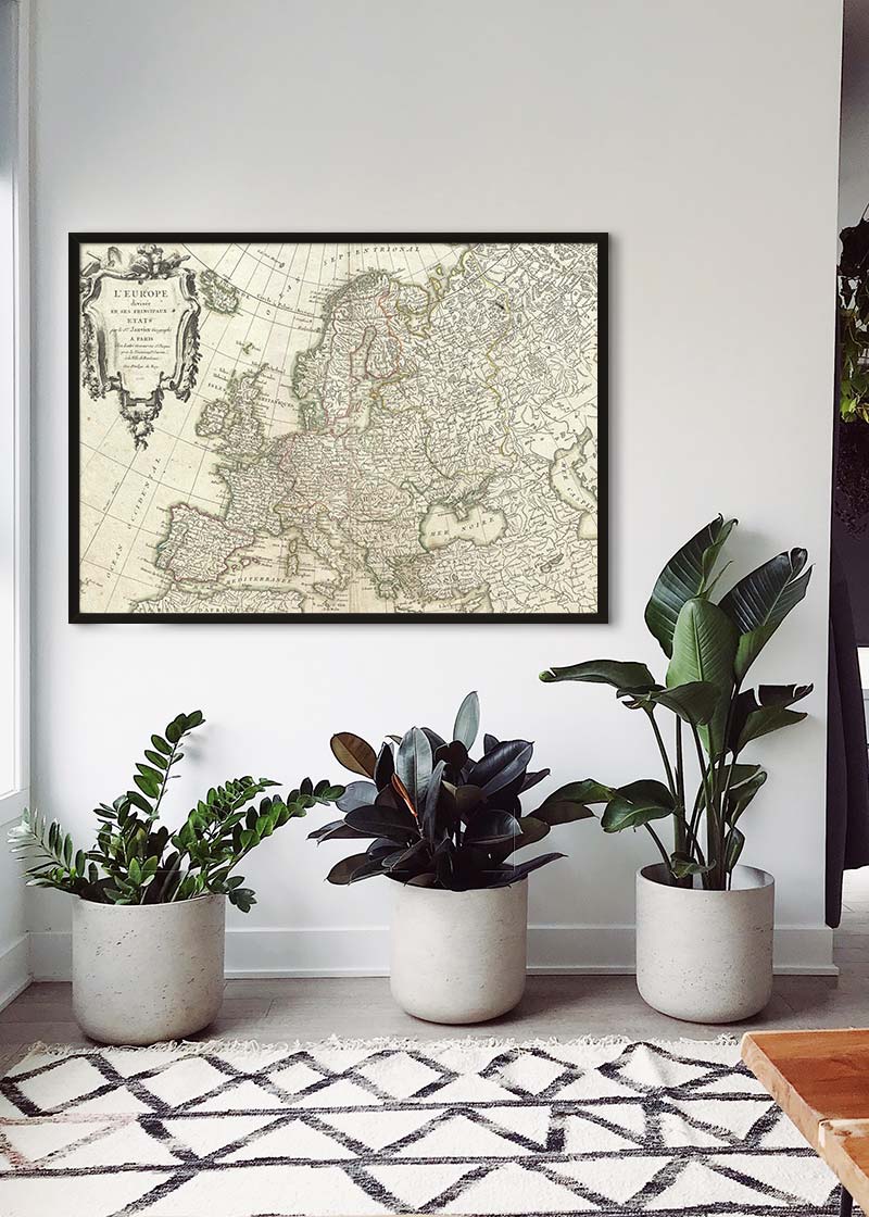 1782 Janvier Map Of Europe