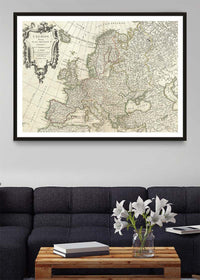 1782 Janvier Map Of Europe