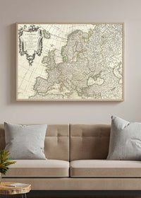 1782 Janvier Map Of Europe