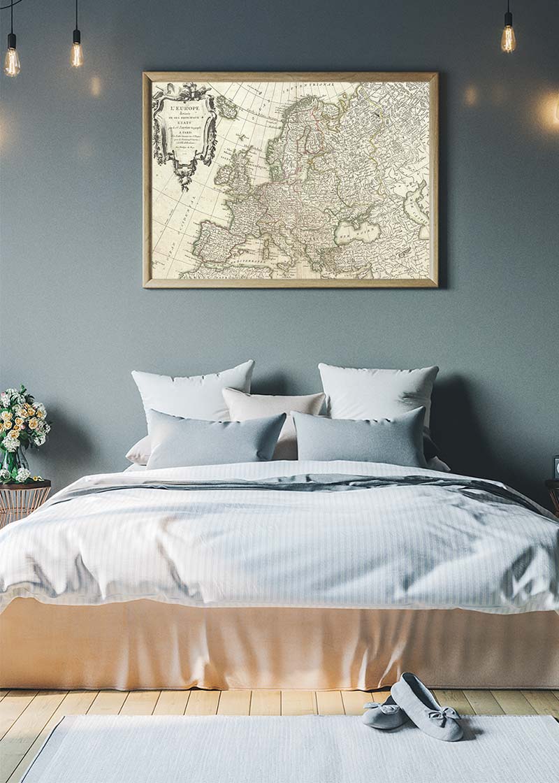 1782 Janvier Map Of Europe