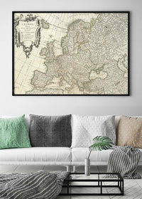 1782 Janvier Map Of Europe