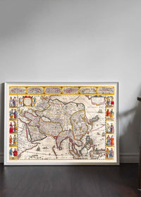 Antique Map Of The World Map Of Asia by Jan Jansson 1632