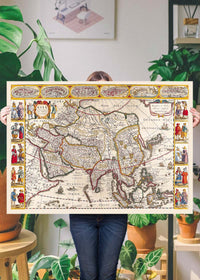 Antique Map Of The World Map Of Asia by Jan Jansson 1632