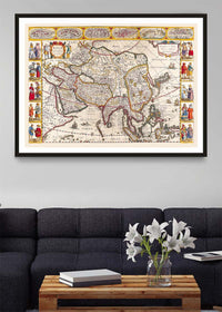 Antique Map Of The World Map Of Asia by Jan Jansson 1632