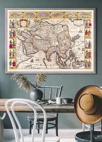 Antique Map Of The World Map Of Asia by Jan Jansson 1632