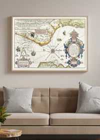 Old Map Of The Normandie Coast