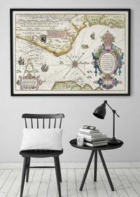 Old Map Of The Normandie Coast