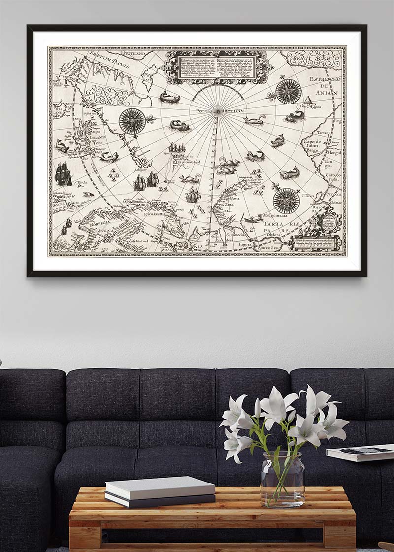 Map Of The Arctic from 1598