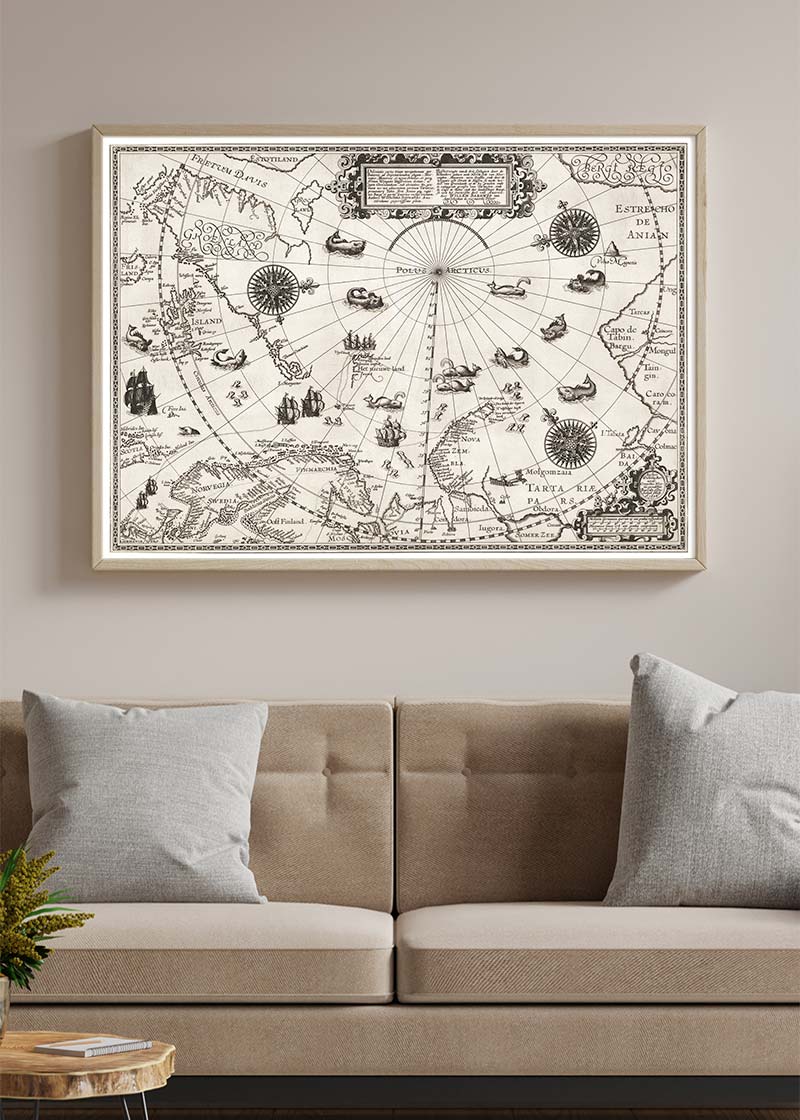 Map Of The Arctic from 1598