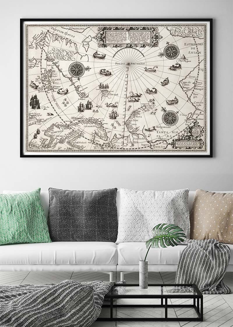 Map Of The Arctic from 1598