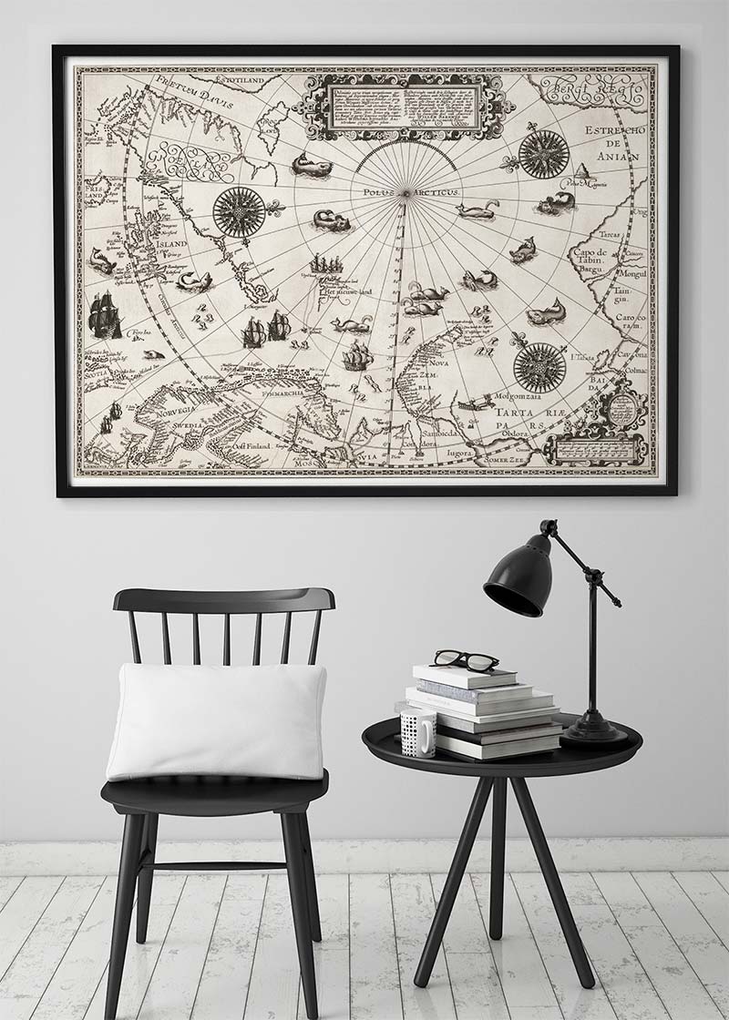 Map Of The Arctic from 1598