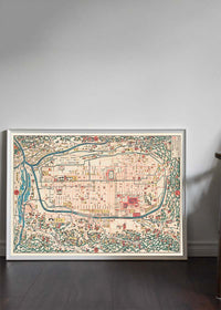 Map Of Kyoto 1863 By Takebara Kahei