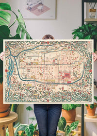 Map Of Kyoto 1863 By Takebara Kahei