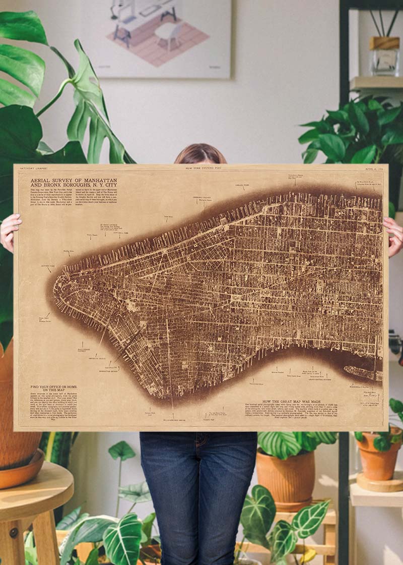 New York City From Two Miles Up In The Air 1922