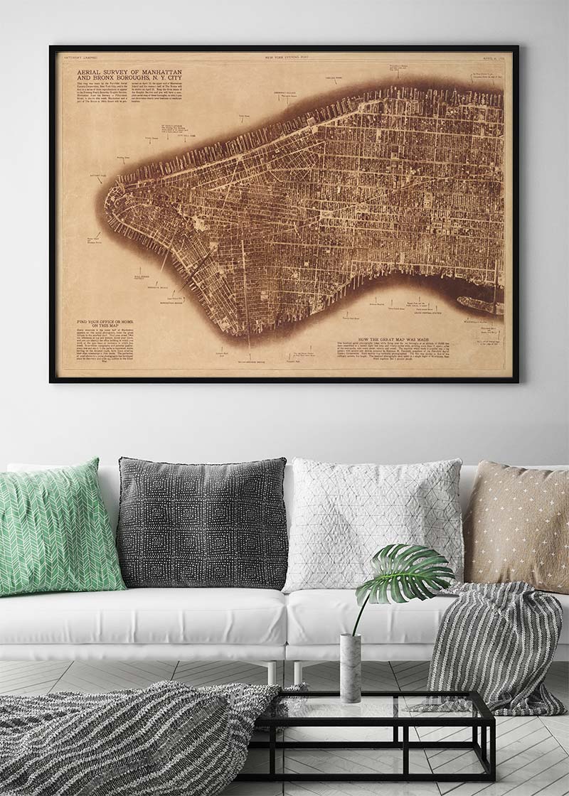 New York City From Two Miles Up In The Air 1922