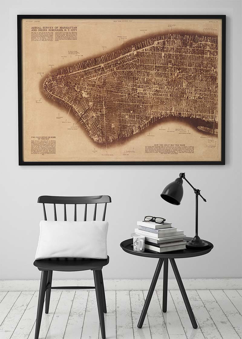 New York City From Two Miles Up In The Air 1922