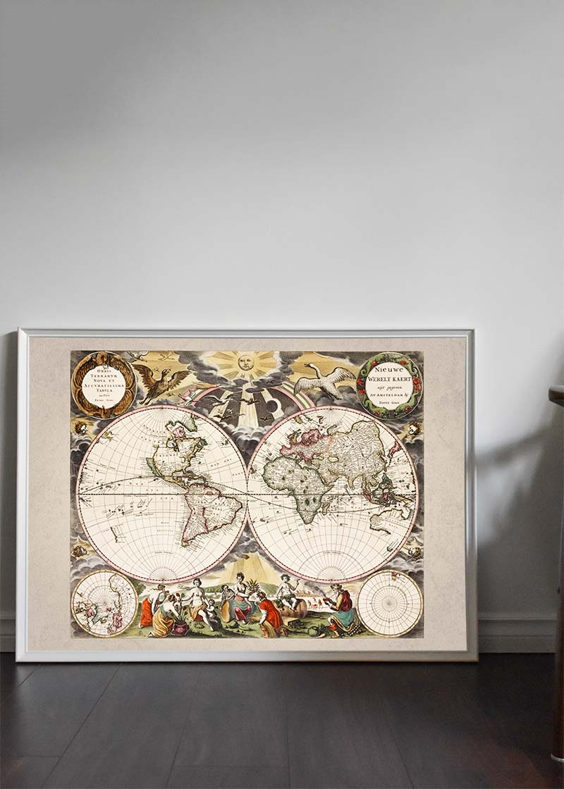 New World Map By Goos Pieter