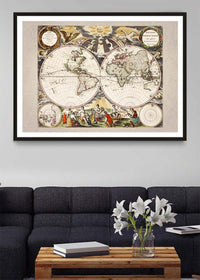New World Map By Goos Pieter