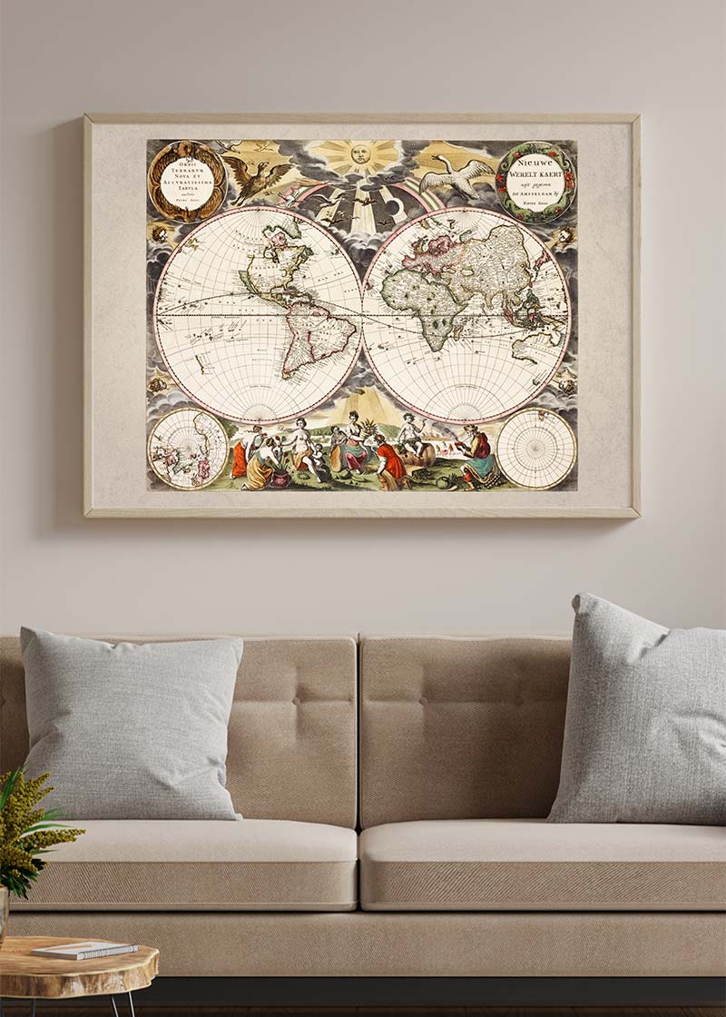 New World Map By Goos Pieter