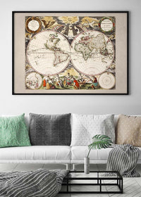 New World Map By Goos Pieter