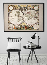 New World Map By Goos Pieter