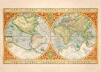 Illustrated Great World Map Of 1569 by C H Apperson