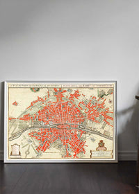 Paris Map In Dutch Vintage Illustration By Guillaume Delisle