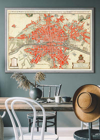 Paris Map In Dutch Vintage Illustration By Guillaume Delisle